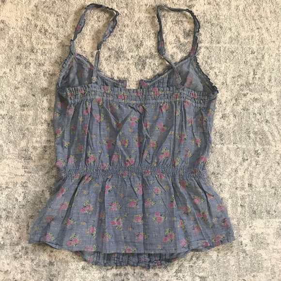Floral chambray tank top - Small - Picture 4 of 4
